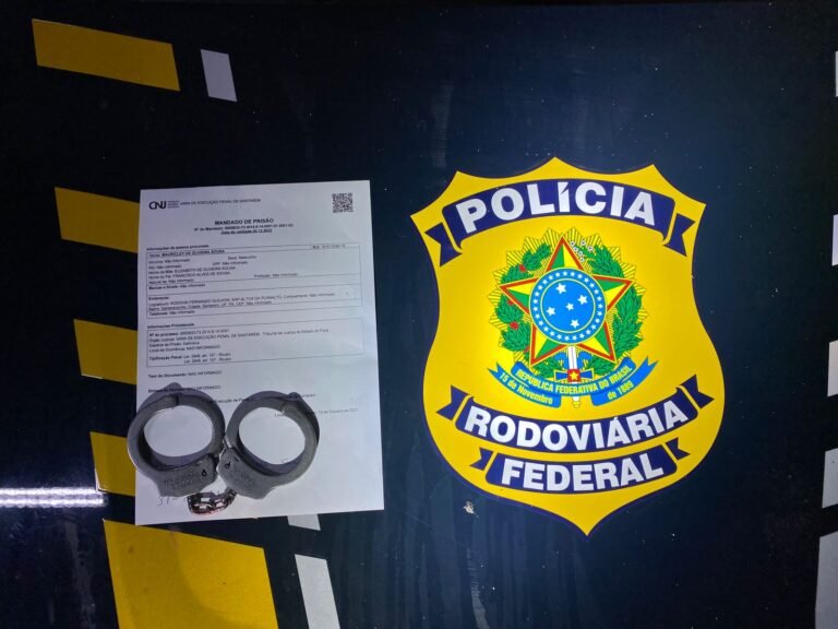 PRF prende homem com mandado de prisão em aberto na BR 163