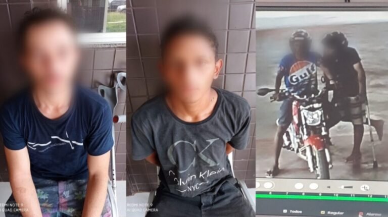 ROCAM prende duas pessoas suspeitas de furto de CDI em estacionamento de supermercado em Itaituba