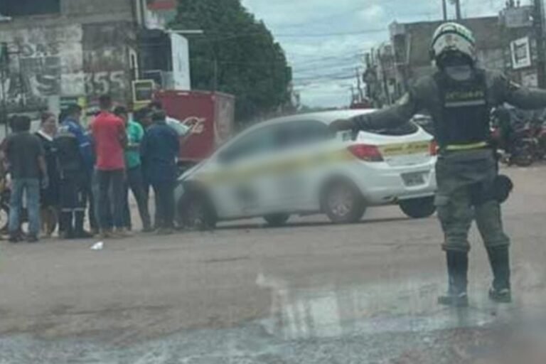Motorista apresenta hematoma no antebraço após colisão entre dois carros, em Itaituba