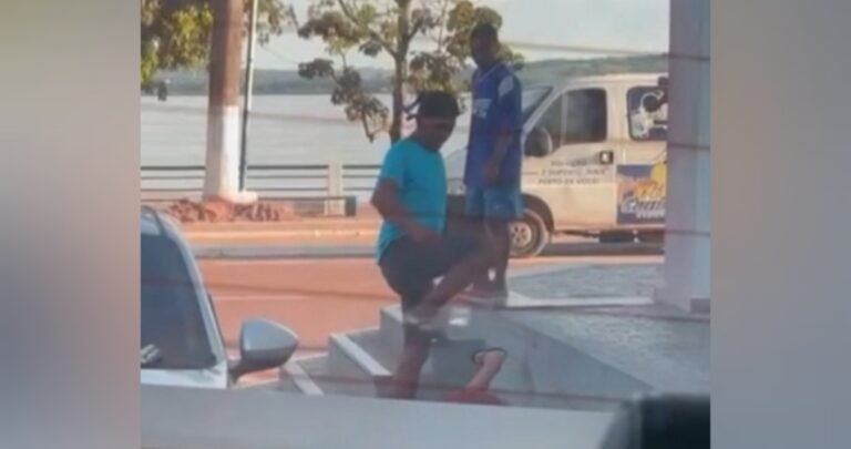 Vídeo mostra momento que homem de 47 anos é agredido na orla de Itaituba