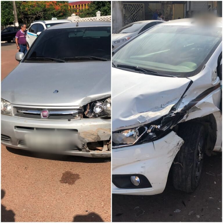 Veículos de pequeno porte se colidem no Bairro Boa Esperança, em Itaituba