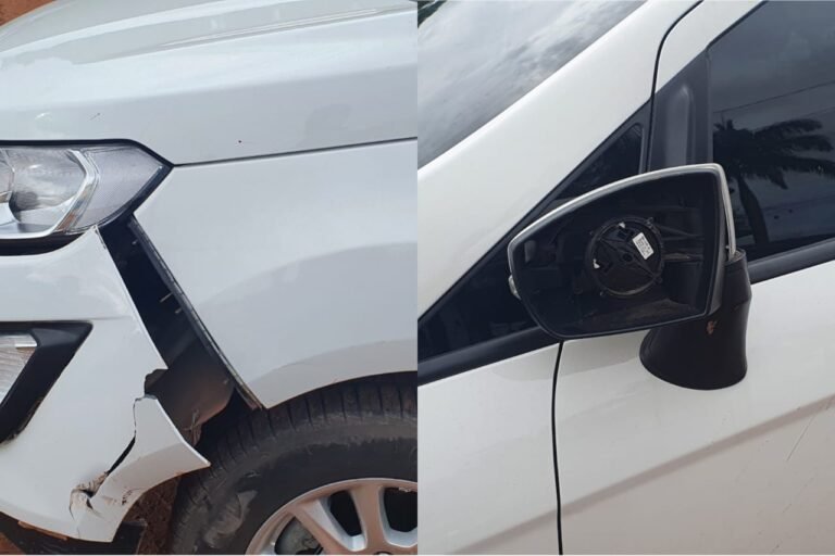 Caminhão e veículo de pequeno porte se chocam na Avenida Getúlio Vargas, em Itaituba