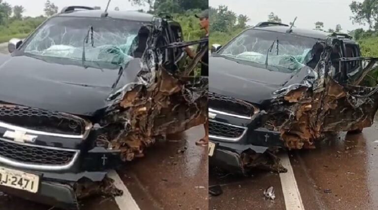 Colisão entre carreta e caminhonete deixa duas pessoas feridas na BR-163, em Novo Progresso