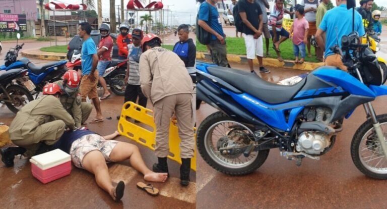 Condutora de motocicleta passa mal e desmaia na rodovia Transamazônica em Itaituba, no PA