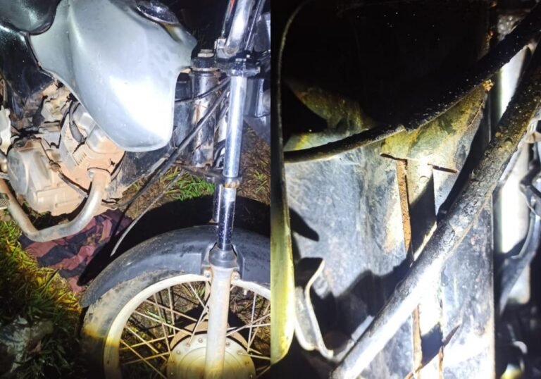 Condutor é conduzido à delegacia após ser flagrado em moto com suspeita de roubo, em Trairão