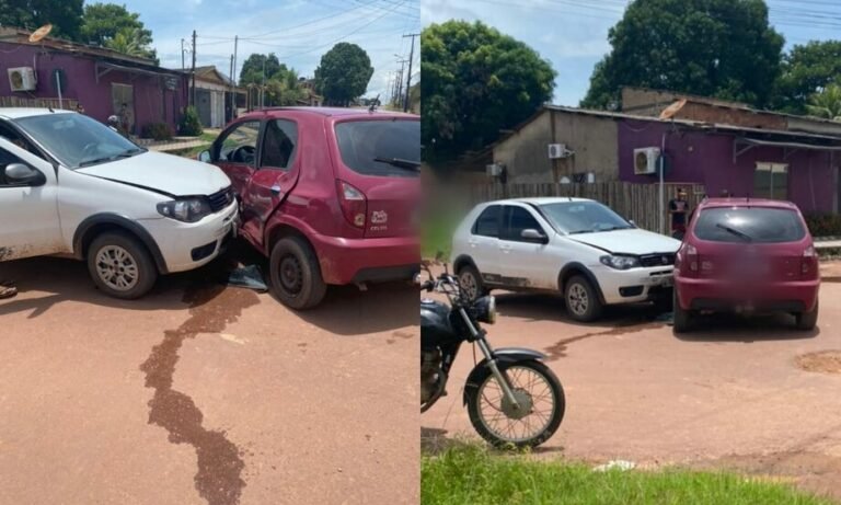 Homens discutem após colisão entre veículos no bairro Jardim das Araras em Itaituba, no PA