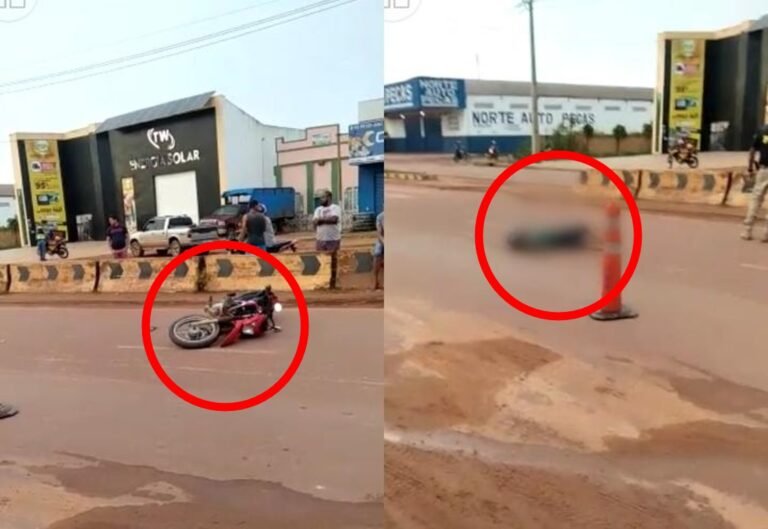Condutor fica ferido após colisão entre motocicletas na Rodovia Transamazônica, em Itaituba