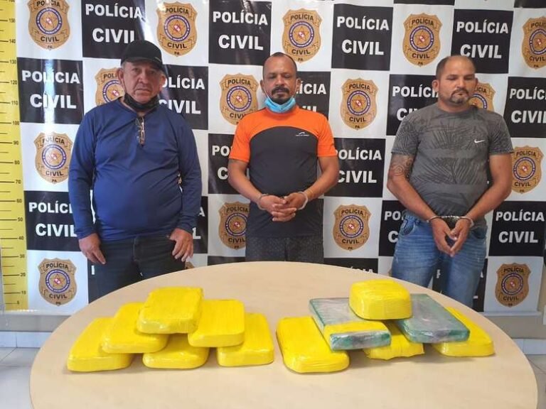 Polícia prende três acusados de transportar R$ 500 mil em cocaína no Pará