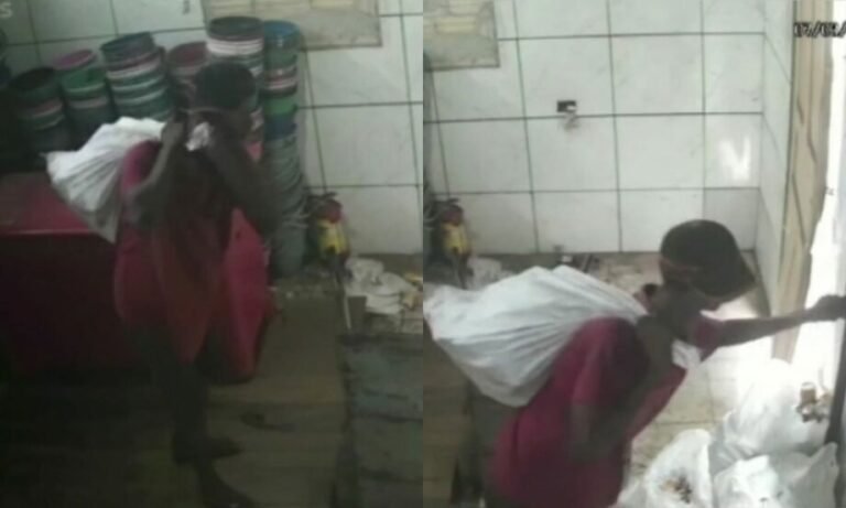 Vídeo: Homem é flagrado praticando furtos em casa de festa, em Itaituba