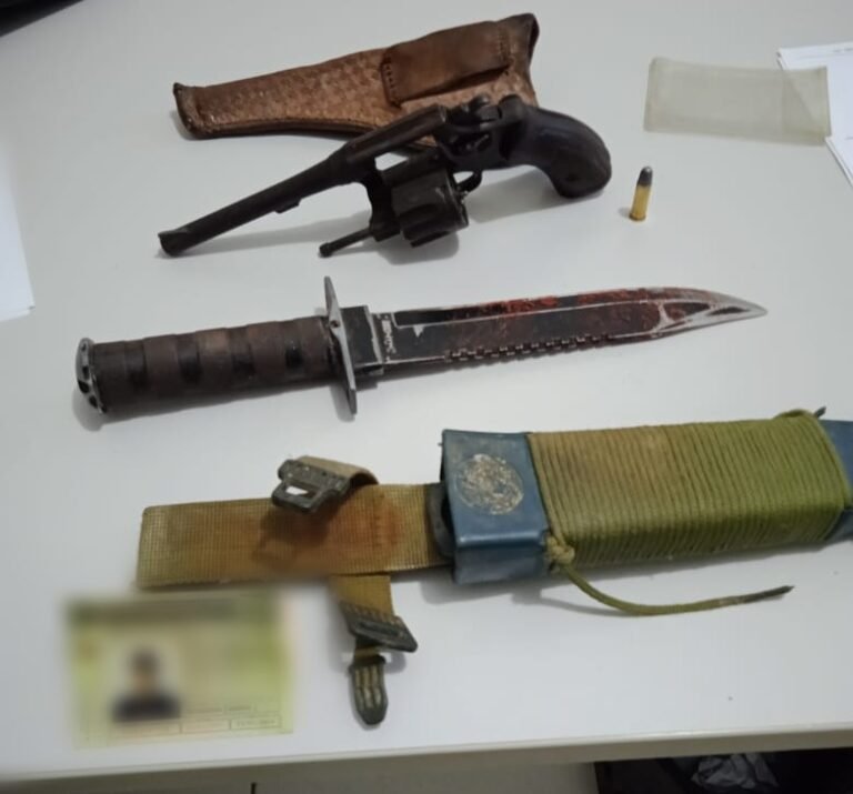 Um homem foi preso por porte ilegal de arma de fogo no bairro Piracanã