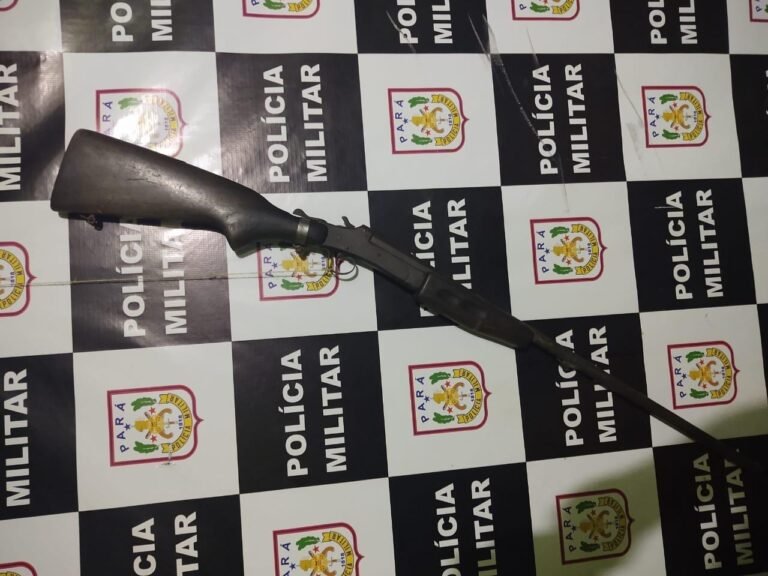 PM apreende espingarda no garimpo Cuiú-Cuiú, em Itaituba