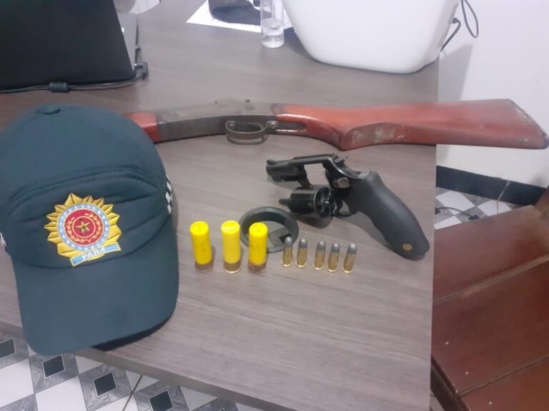 A Polícia Civil recebeu uma denúncia anônima durante operação e apreendeu armas em Moraes Almeida