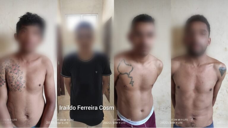 Quatro pessoas foram detidas suspeitas de assalto, porte ilegal de arma de fogo e receptação em Jacareacanga