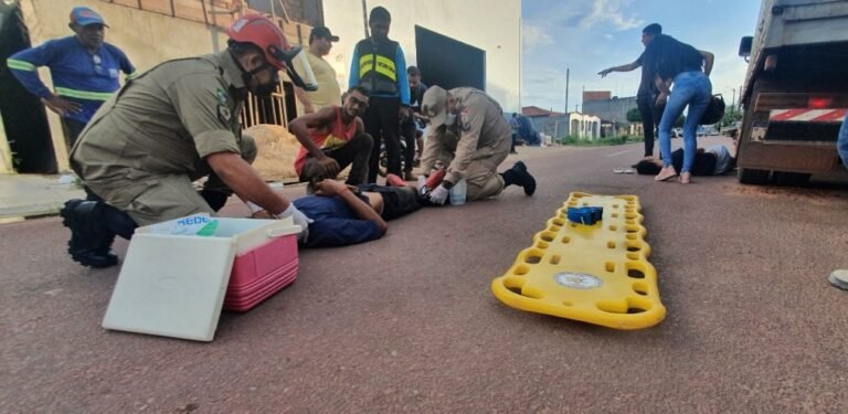 Acidente envolvendo ciclista e motociclista deixam duas pessoas feridas em Itaituba, no PA