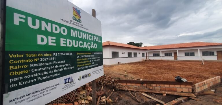 Secretário de Educação e Engenheiro visitam obras da Escola do Residencial Vale do Piracanã