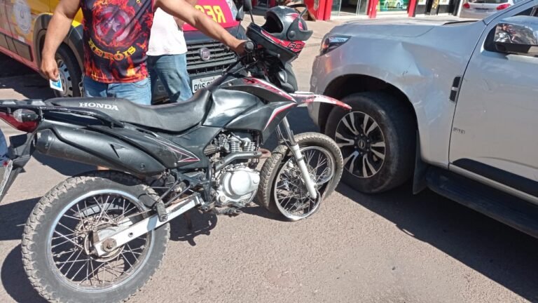 Colisão entre caminhonete e motocicleta deixa um homem ferido em Itaituba, no PA