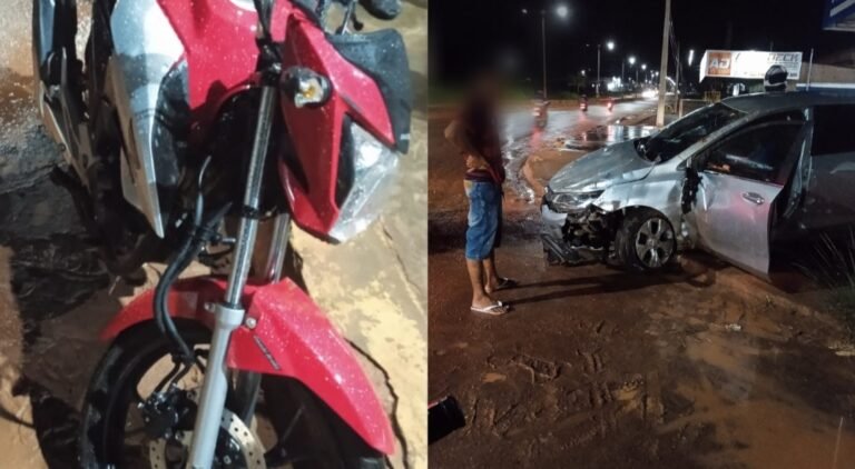 Veículo capota na rodovia Transamazônica e atinge motociclista em Itaituba, no PA
