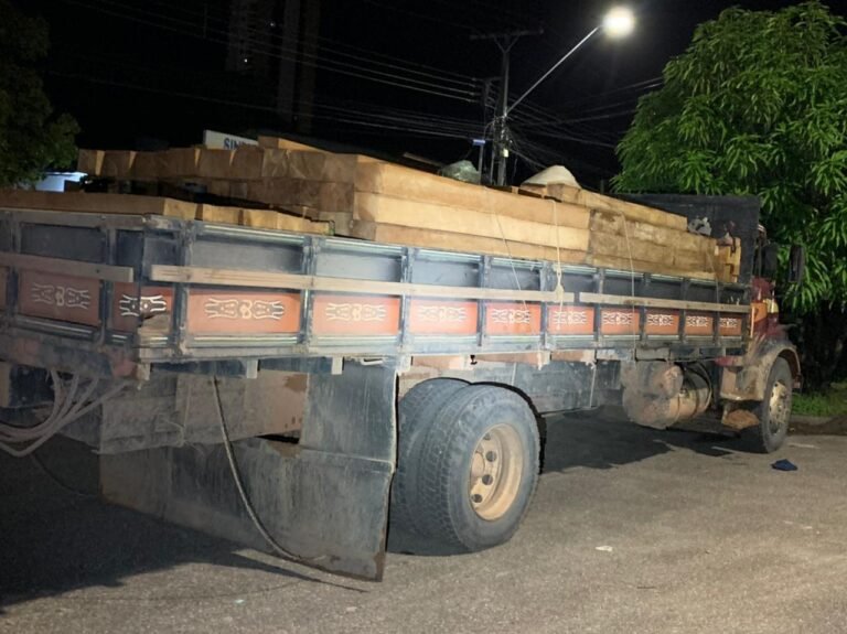 PRF apreende madeira sem nota fiscal na PA 370 Santarém PA