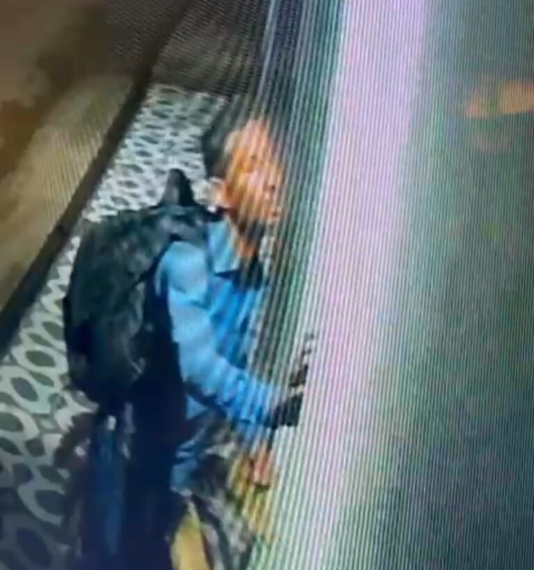 Câmeras de segurança registram imagens de homem que teria furtado uma bateria de D20 em Itaituba PA