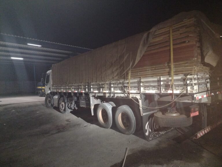 PRF apreende madeira em transporte irregular na BR 163