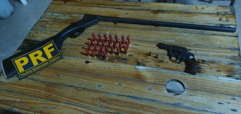 Motorista é preso por porte ilegal de arma de fogo na BR 163 em Santarém PA