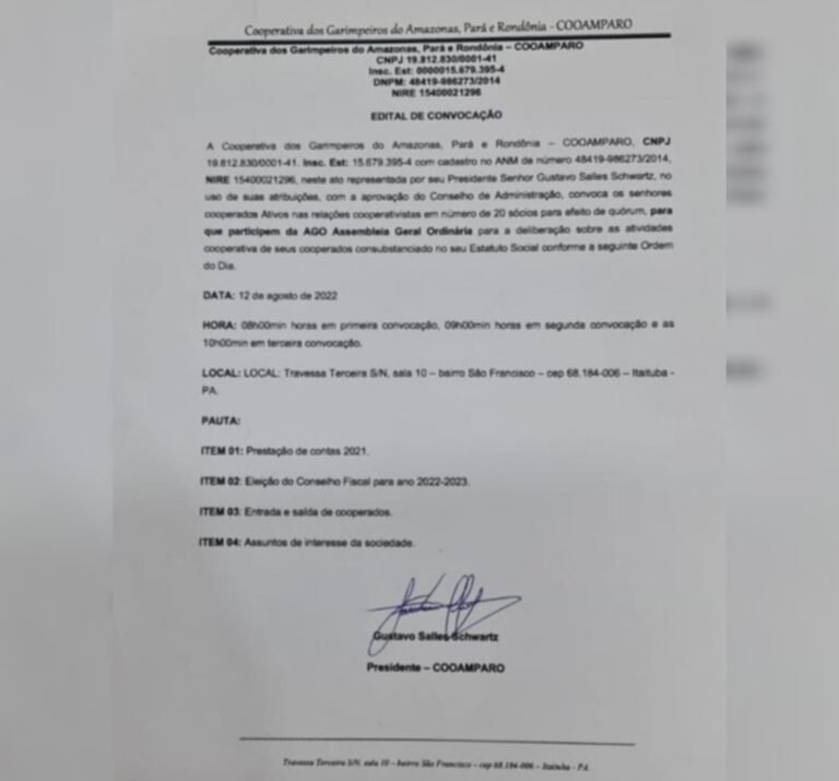 Edital de convocação