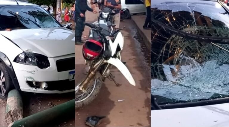 Motorista invade preferencial e atinge motociclista em Itaituba PA