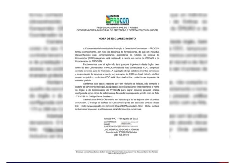 Prefeitura de Itaituba divulga nota de esclarecimento a população
