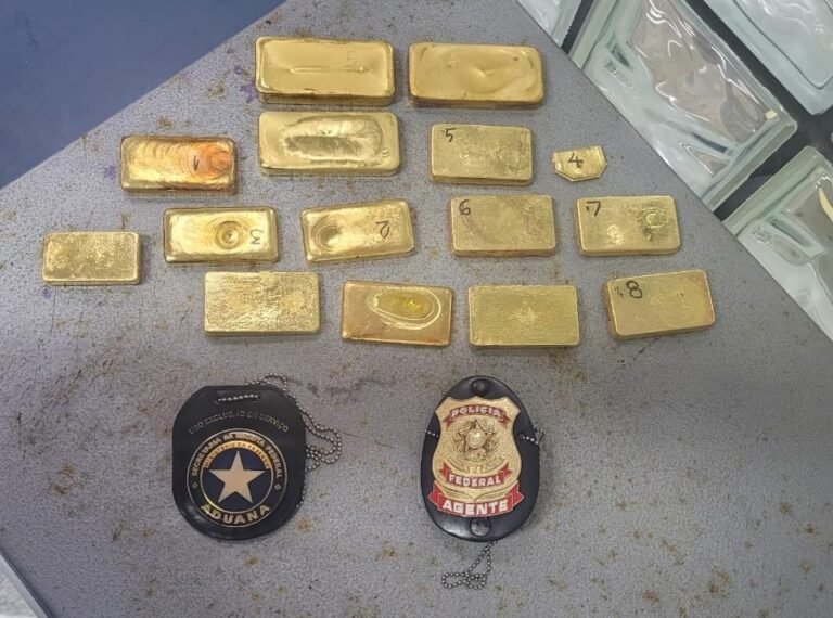 7,65 quilos de ouro é apreendido no Aeroporto Internacional de Belém no PA
