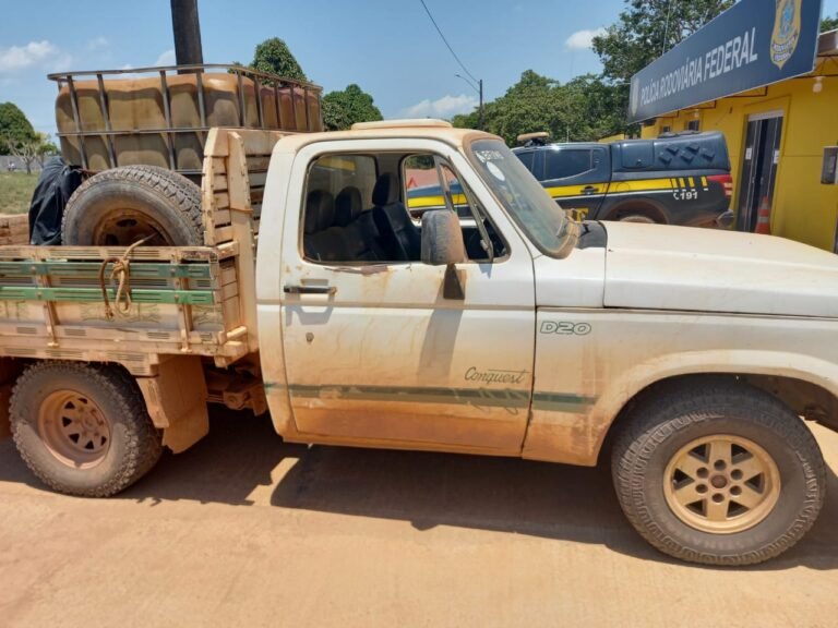 Caminhonete é flagrada pela PRF transportando combustível de forma irregular na BR 230 em Itaituba PA