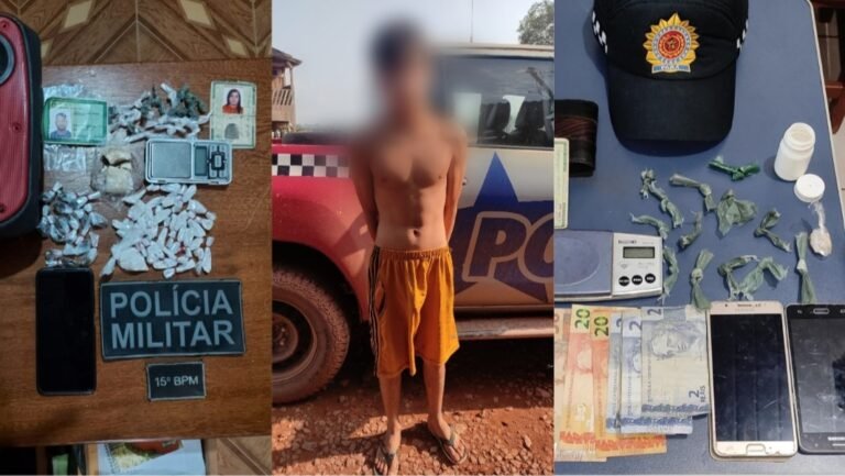 Três pessoas foram presas suspeitas de tráfico de drogas na região garimpeira em Itaituba, no PA