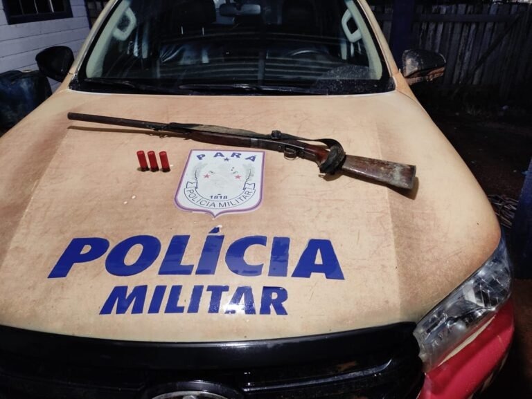 PM apreende espingarda em região garimpeira de Itaituba, no PA