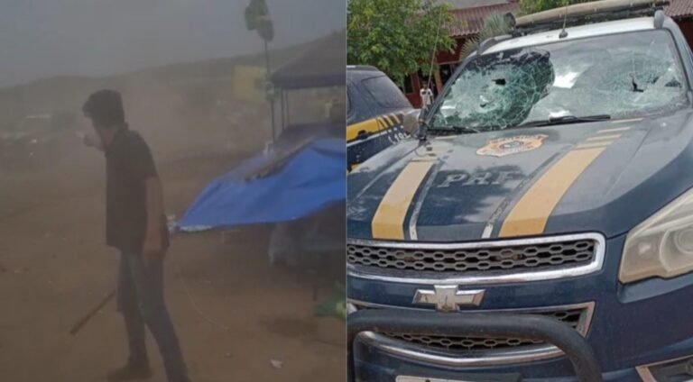 Vídeos: Manifestantes e PRF entram em confronto em Novo Progresso, no PA