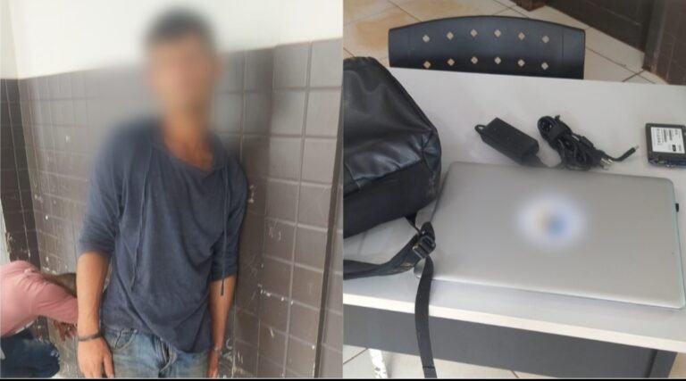 Loirinho é preso após quebrar vidro de veículo e furtar objetos