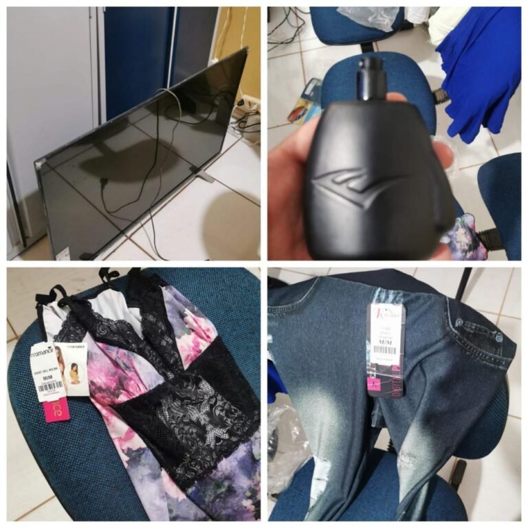 Adolescente é flagrado com roupas, perfumes e televisor furtados