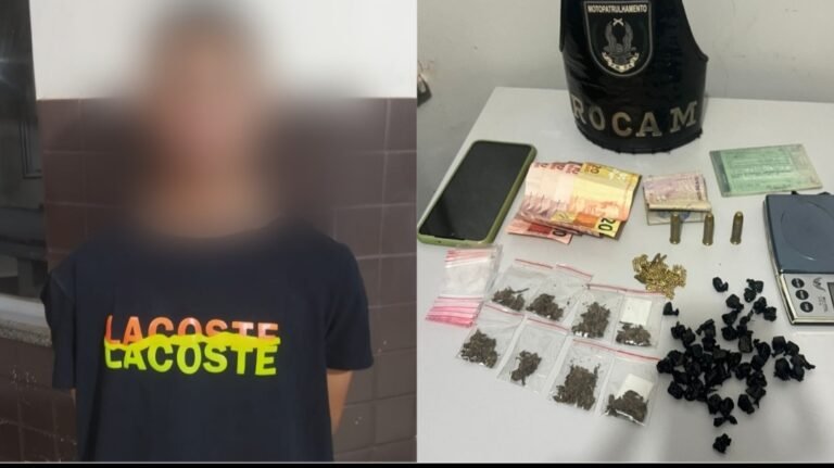 Jovem é preso suspeito de tráfico de drogas no residencial Wirland Freire em Itaituba, no PA