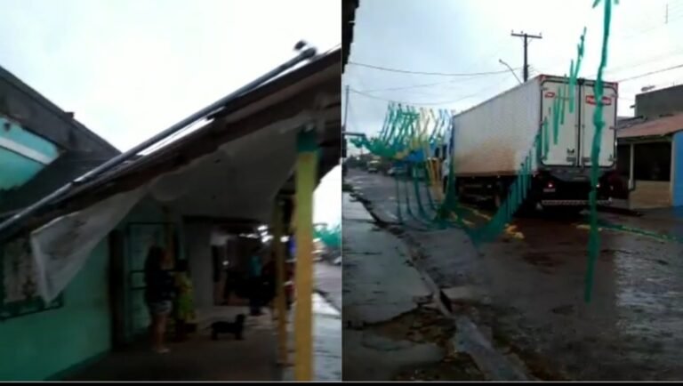 Vídeo: Caminhão Baú deixa grande prejuízo à moradores no bairro Bela Vista em Itaituba, no PA