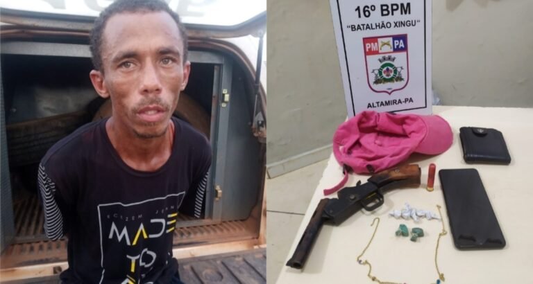 Homem é preso suspeito de praticar vários assaltos em Altamira, no PA