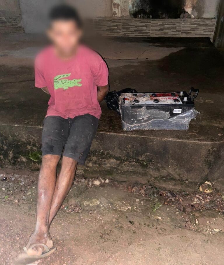 Jovem é detido sob suspeita de furtar bateria de caminhão em Itaituba