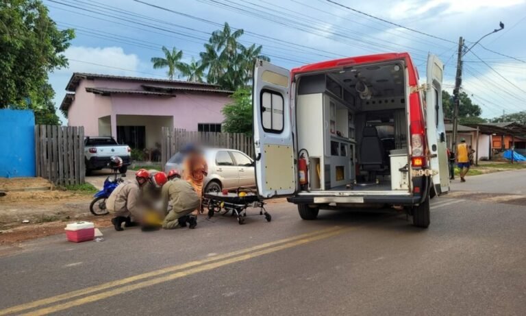 Idoso de 66 anos fica com suspeita de fratura após cair de bicicleta, em Itaituba