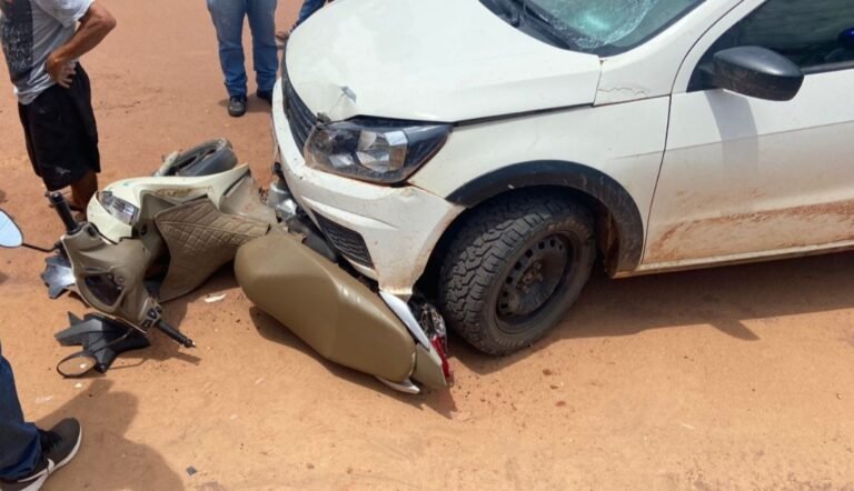 Mulher tem suspeita de fratura após acidente na BR-230, em Itaituba