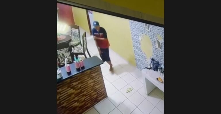 Câmera flagra homem invadindo e furtando residência de empresária, em Itaituba