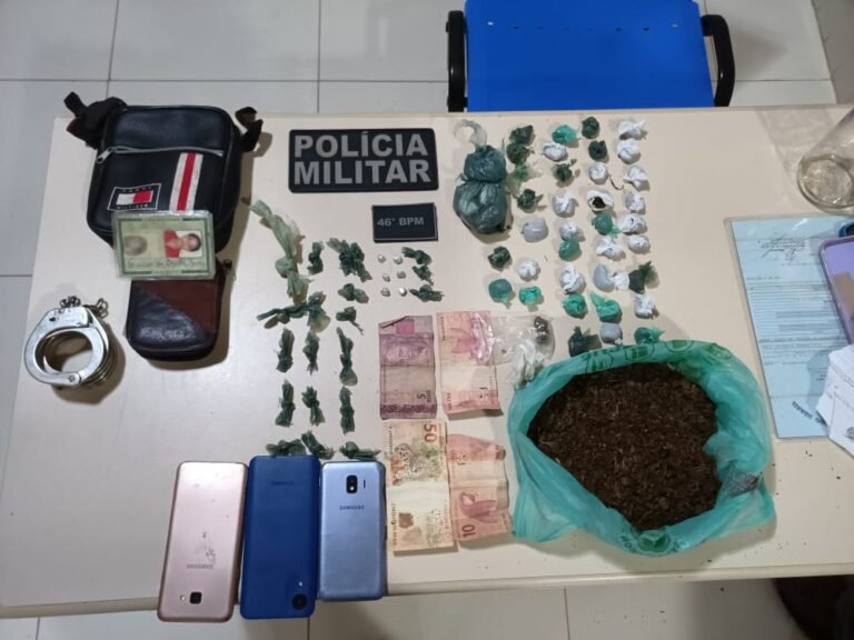 Trio é preso pela PM após ser flagrado com drogas, em Novo Progresso