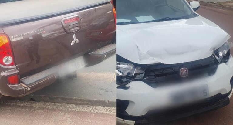 Carro de passeio colide na traseira de caminhonete, em Itaituba