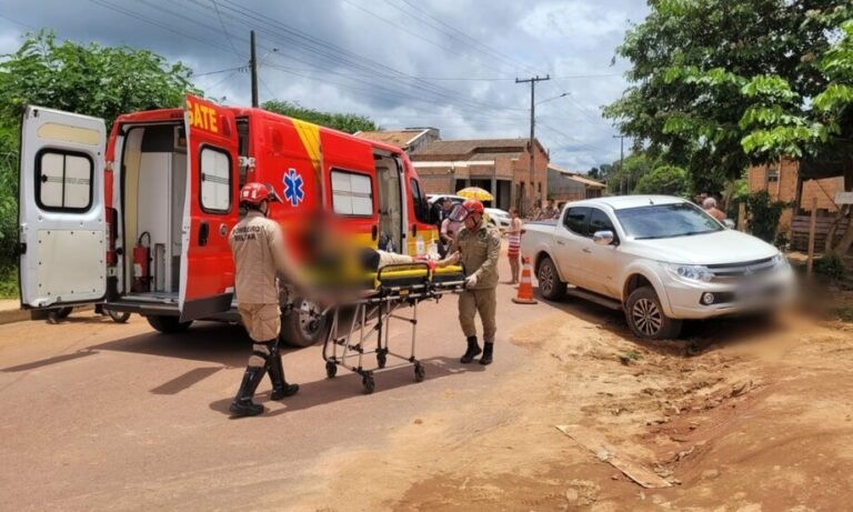 Acidente deixa motociclista com suspeita de fratura na perna, em Itaituba