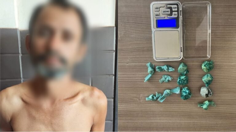 ROCAM prende homem suspeito de tráfico de drogas no bairro Bom Remédio