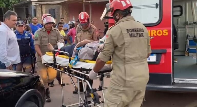 Mulher é socorrida com suspeita de fratura após acidente de trânsito em Itaituba, no PA