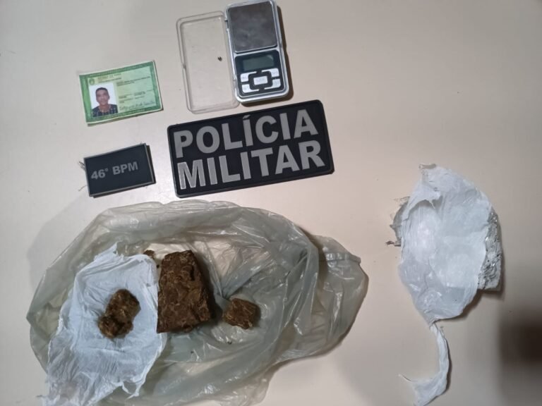Homem é preso suspeito de tráfico de entorpecentes após denúncia