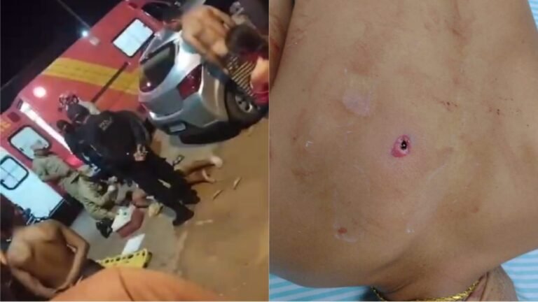 Motorista de carro derruba policiais em moto durante fuga e acaba sendo baleado, em Itaituba