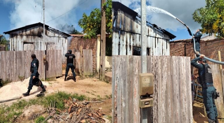 PM é acionada para atender ocorrência de incêndio em residência